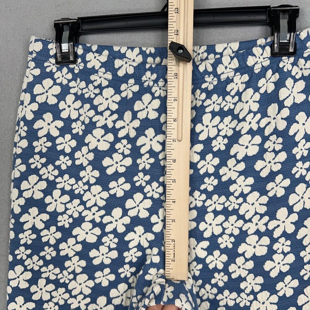 American Eagle Pants Womens Medium Blue White Floral Flare Retro Boho 90s Y2K - Picture 13 of 15